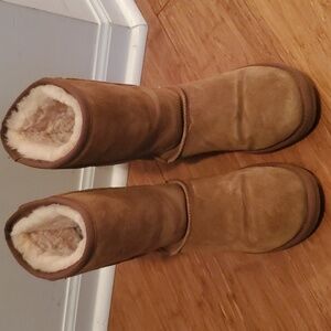 Minnetonka Tan Suede Leather Upper Boots Size 9